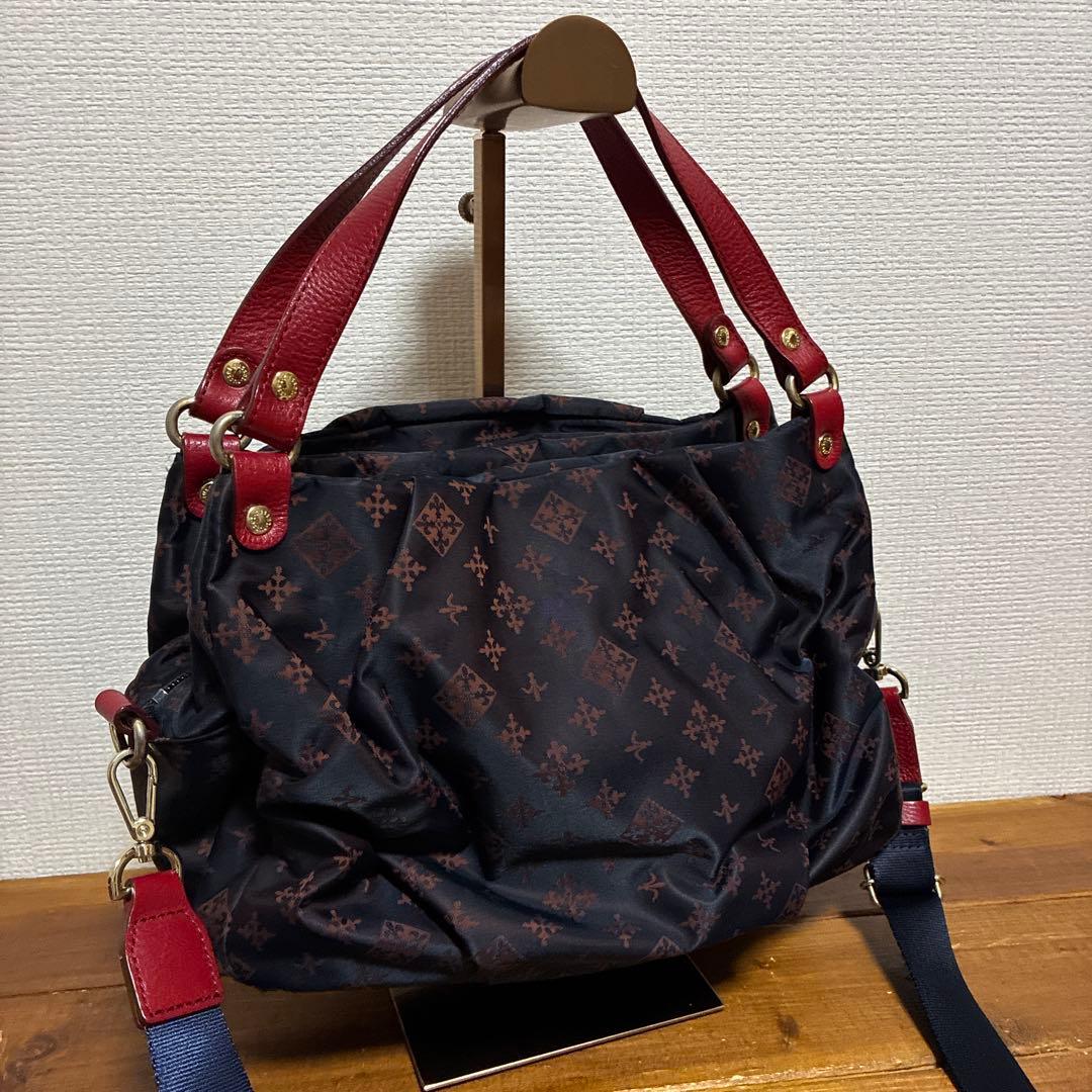 【美品】russet ラシット ナイロン レザー 2WAY ショルダーバッグ