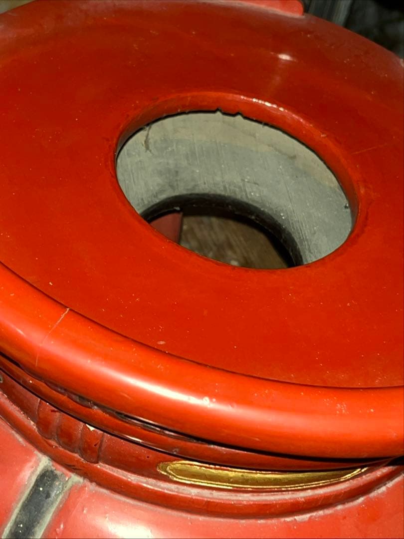 アンティーク　塗り物　漆　りん　台　けいす　木製　特大