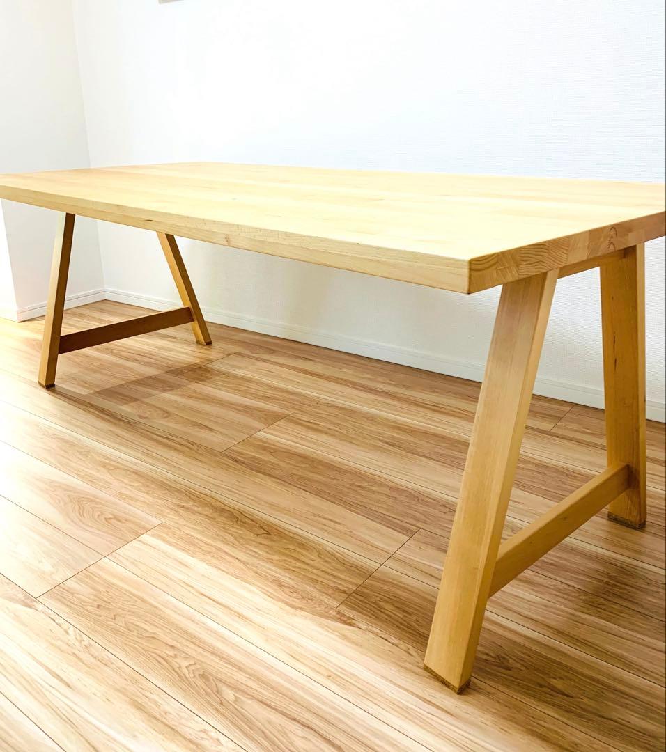 ニトリ　ダイニングテーブル　Nコレクション　ナチュラル　木製　6人掛け　8人掛け