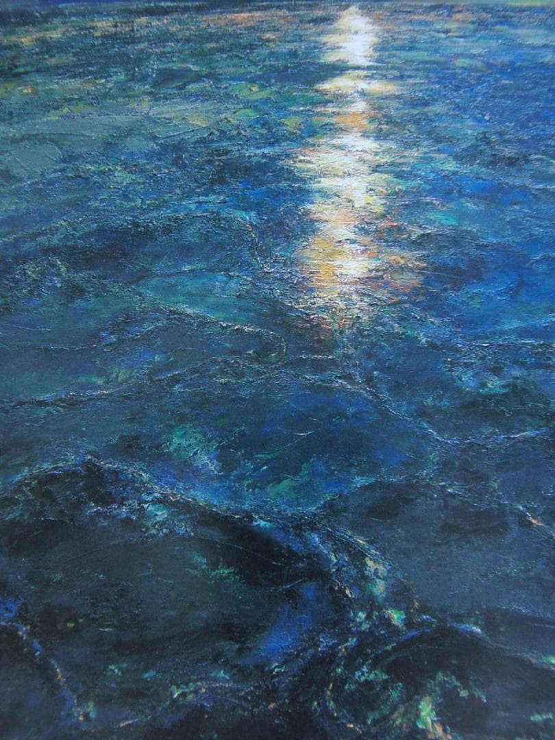 小池タケシ、【海明け邂逅】、希少な額装用画集より、新品額装付、状態良好