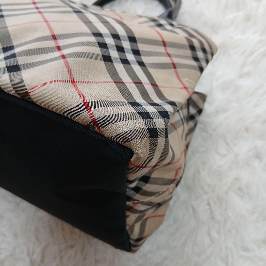 【BURBERRY BLUE LABEL】大容量ノバチェックハンドバッグ