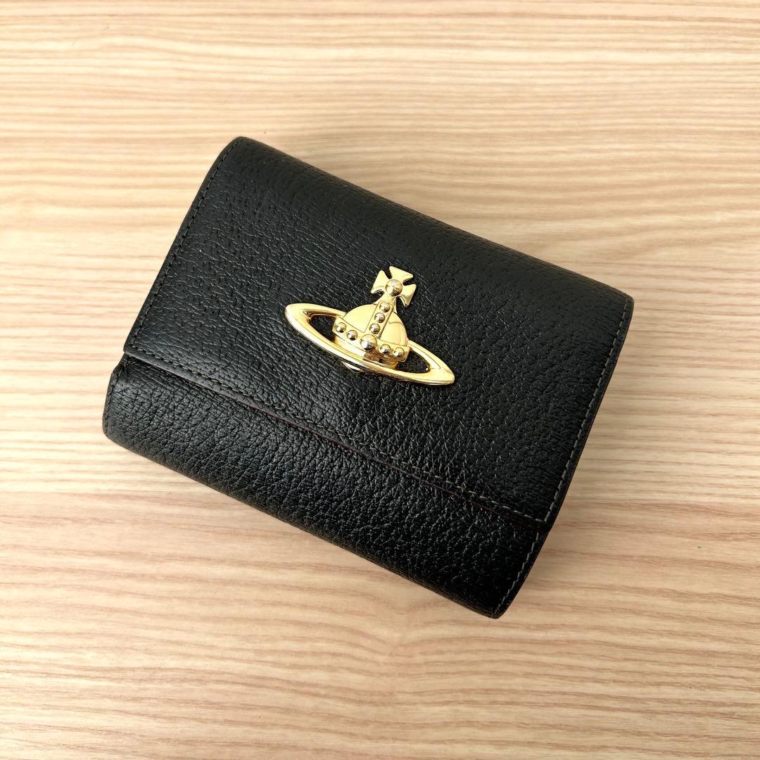 【美品✨️】Vivienne Westwood 三つ折り財布 がま口 オーブ 黒
