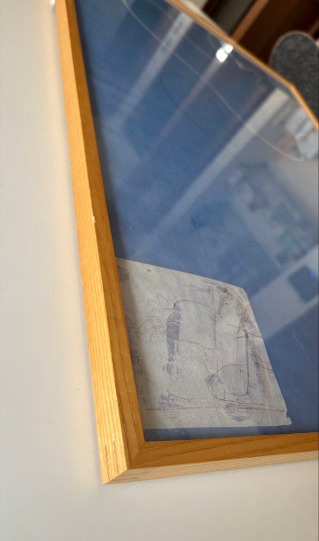 ポスター オークフレーム付き