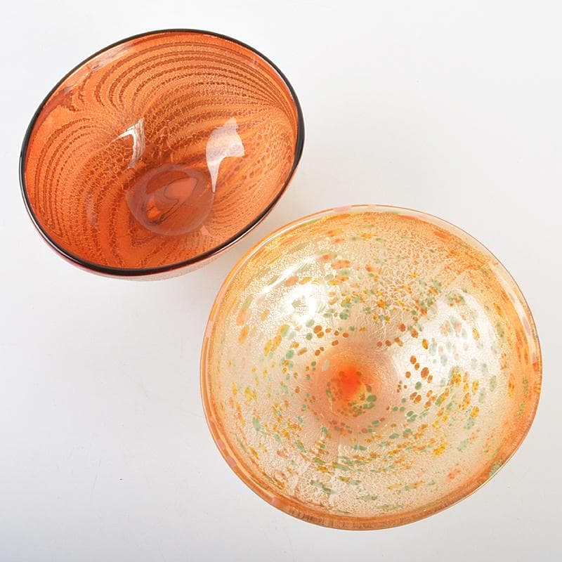 ガラス作家　高松敬子作　鉢　器　2点まとめて　D　R7510
