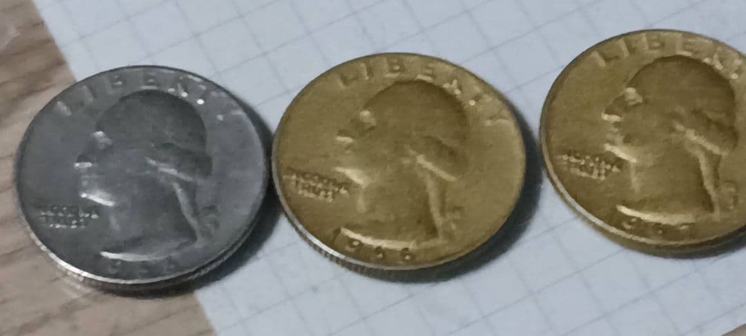 1966年 ワシントン・クォーターダラー銀貨　エラー