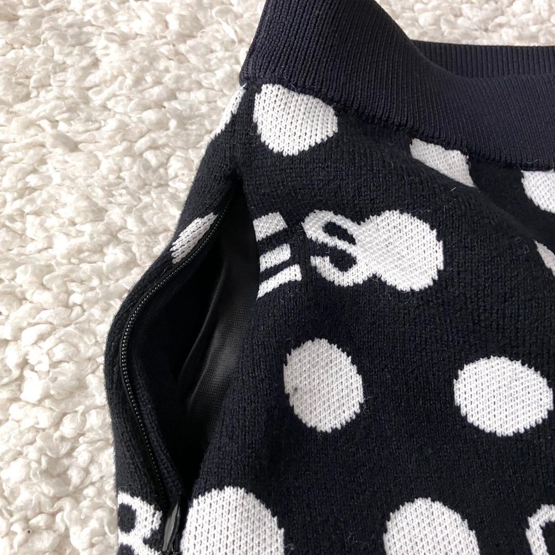 【35,200円新品】パーリーゲイツ ウール混 ジャカードロゴドット柄スカート