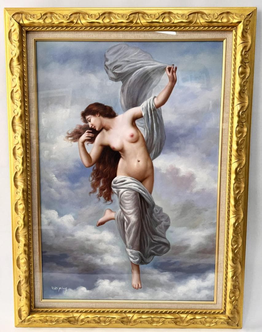 梁 偉平 weiping リョウ イヘイ 女神 絵画 油絵 抽象WWKK001