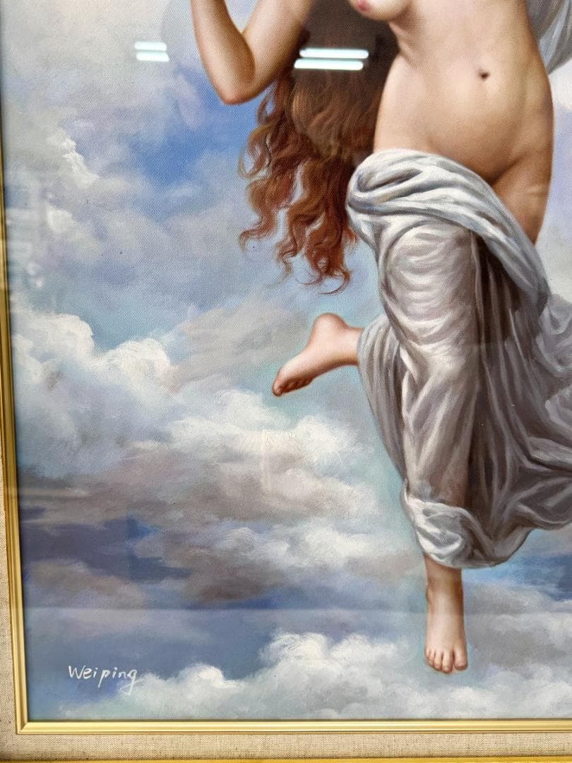 梁 偉平 weiping リョウ イヘイ 女神 絵画 油絵 抽象WWKK001