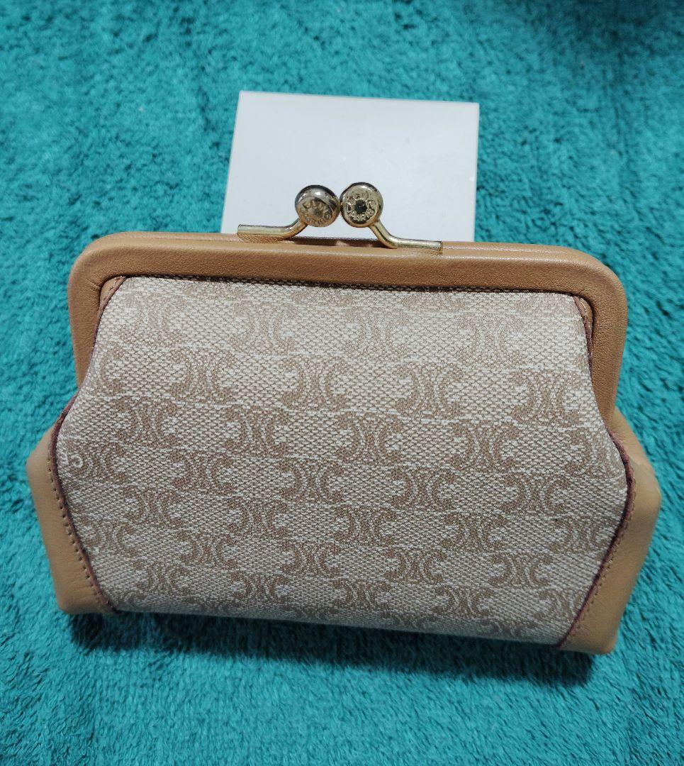 CELINE ライトブラウン がま口 ケース