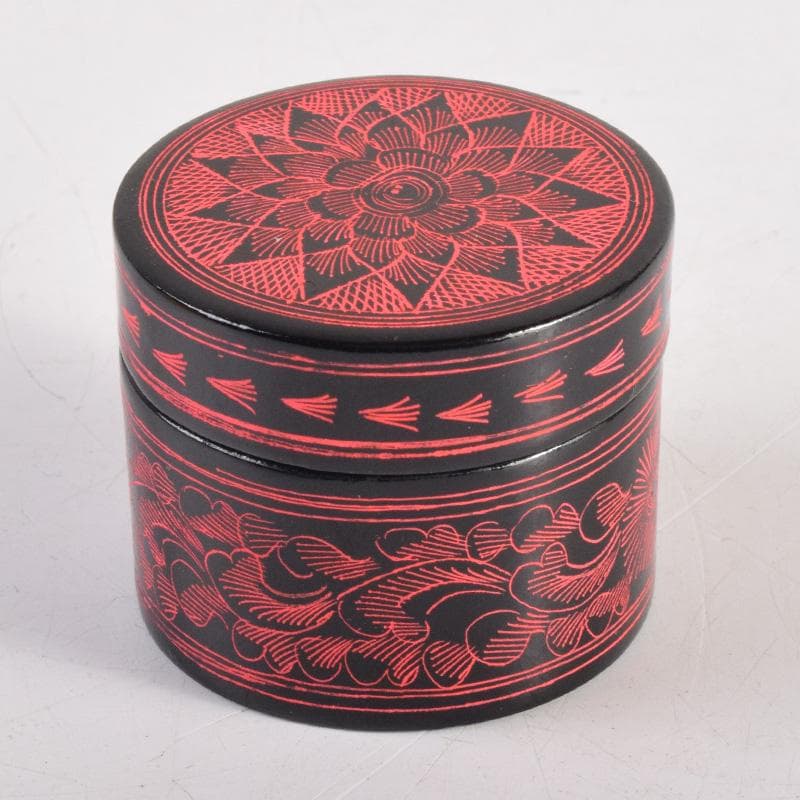 茶道具　蒟醤塗　キンマ　棗　表千家　堀内宗完(兼中斎)極め箱　V　8277