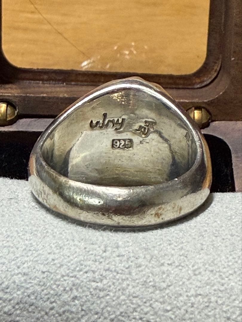 シルバー925 リング　ナバホ　ターコイズ　20号　silver 14g