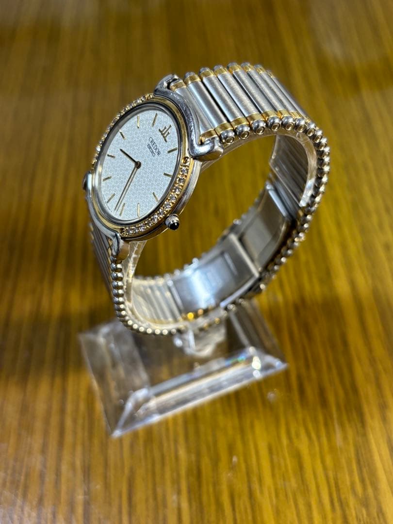 CREDOR ダイヤモンド装飾 腕時計 18KT BEZEL