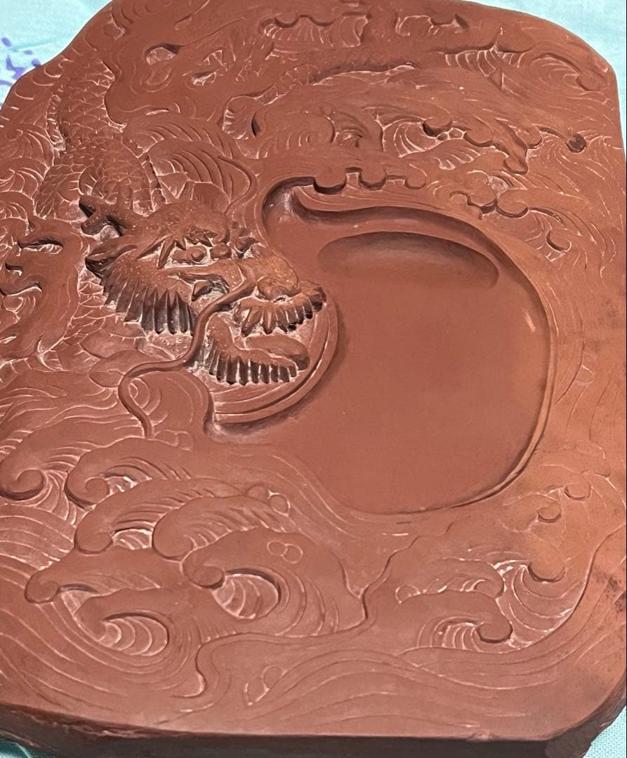 お値下げしました^o^ 手彫りの硯　龍