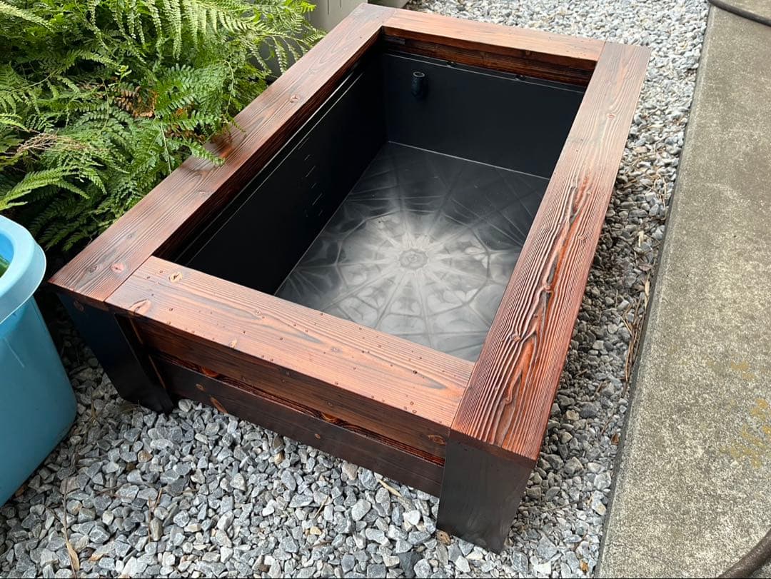 在庫限り⭐️【新品】60Lトロ舟と木枠のセット　めだか飼育ケース　ビオトープ