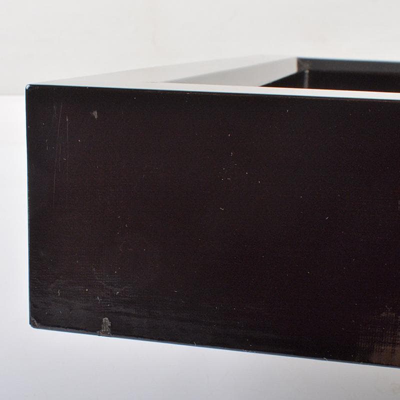 茶道具　輪島塗　 北浜宗真作　真塗　炉縁　共箱　C　R6837B