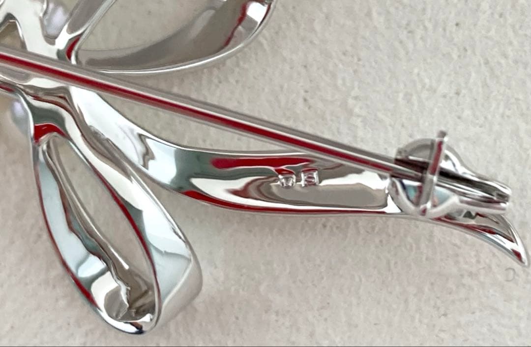 【新品未使用品】ミキモト パール ブローチ ベビーパール ブローチ リボン