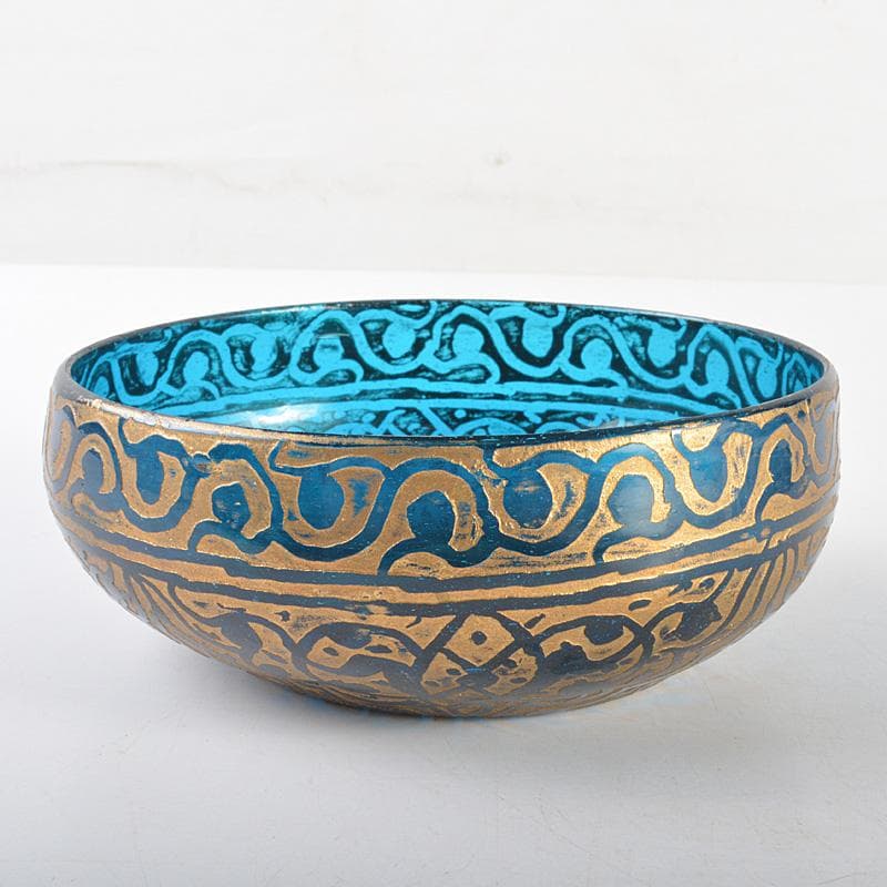 アンティーク　ガラス工芸　金彩　フィンガーボウル　V　R7253