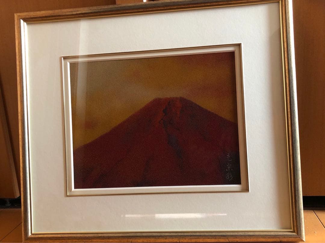 富士山 輪島塗 絵画 金属フレーム付き