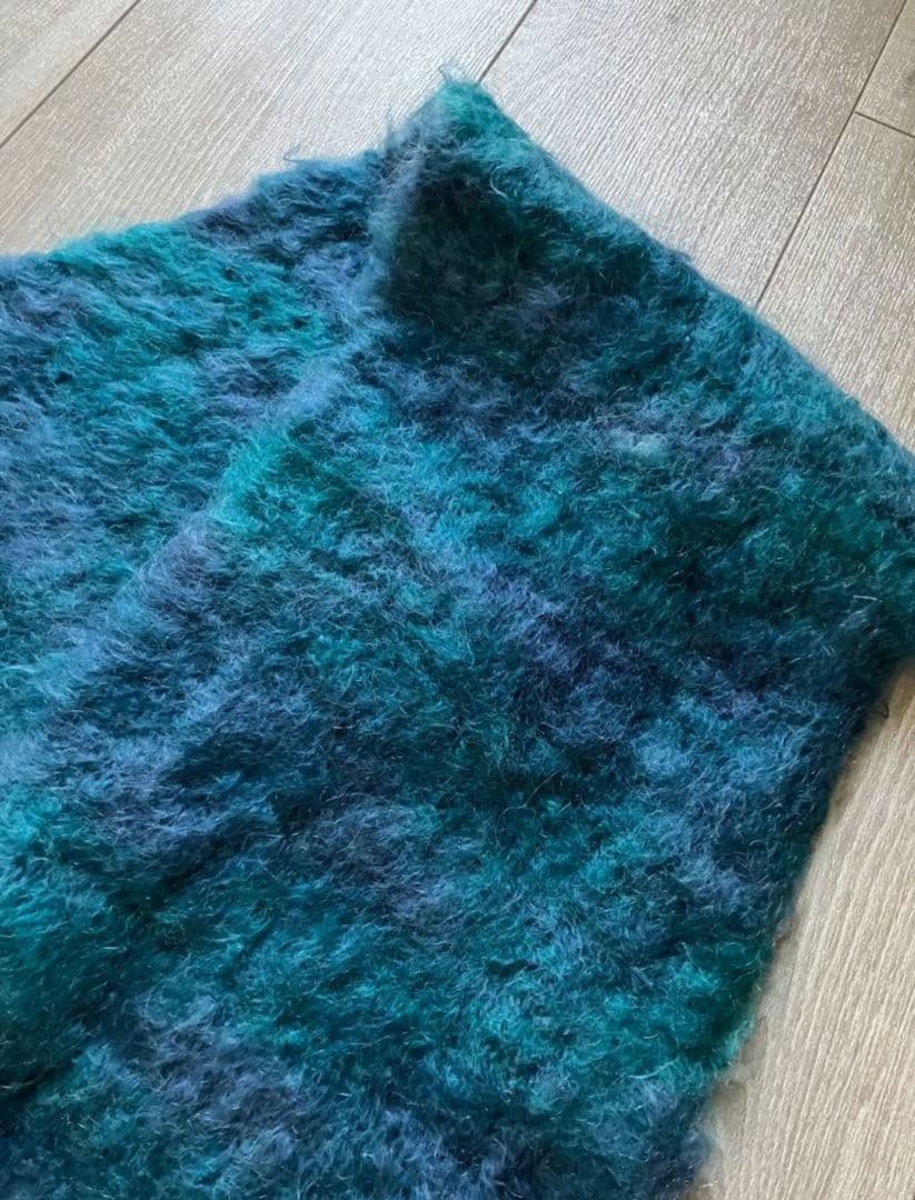 【美品】「Adele's MOHAIR (アデーレ モヘア)」大判マフラー