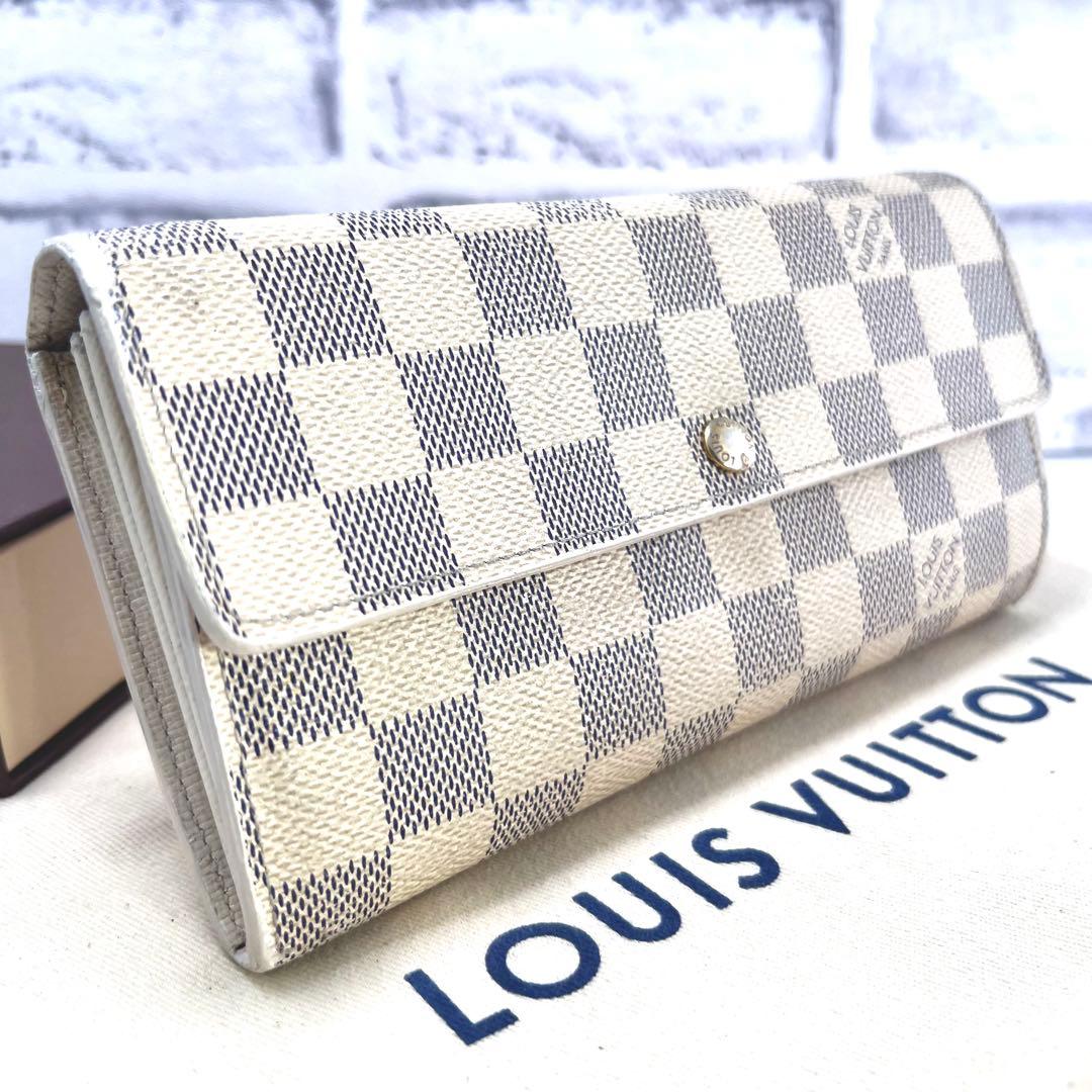 ルイヴィトン ポルトフォイユ サラ ダミエ アズール N61735 長財布