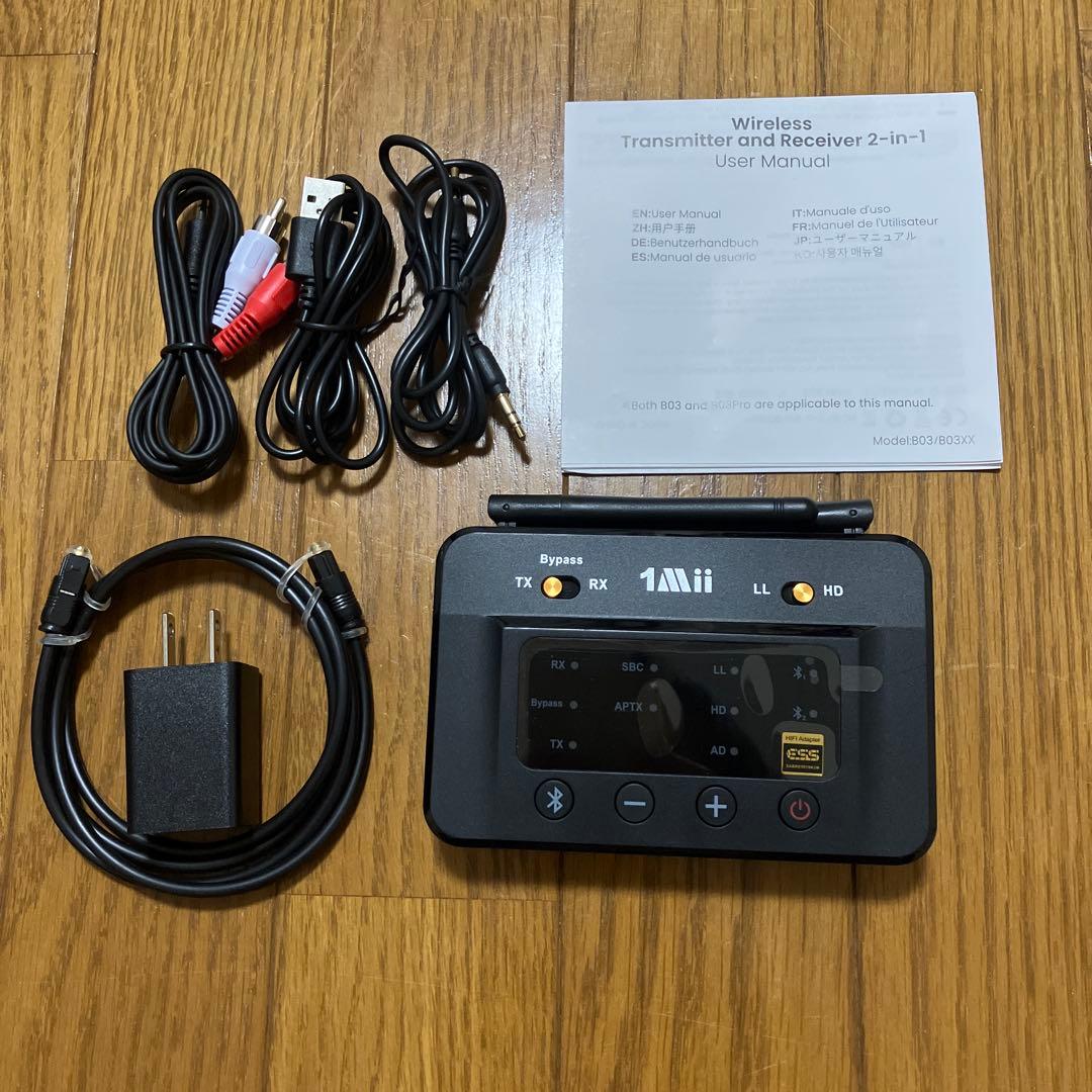 1Mii Bluetooth トランスミッター 5.3 オーディオレシーバー