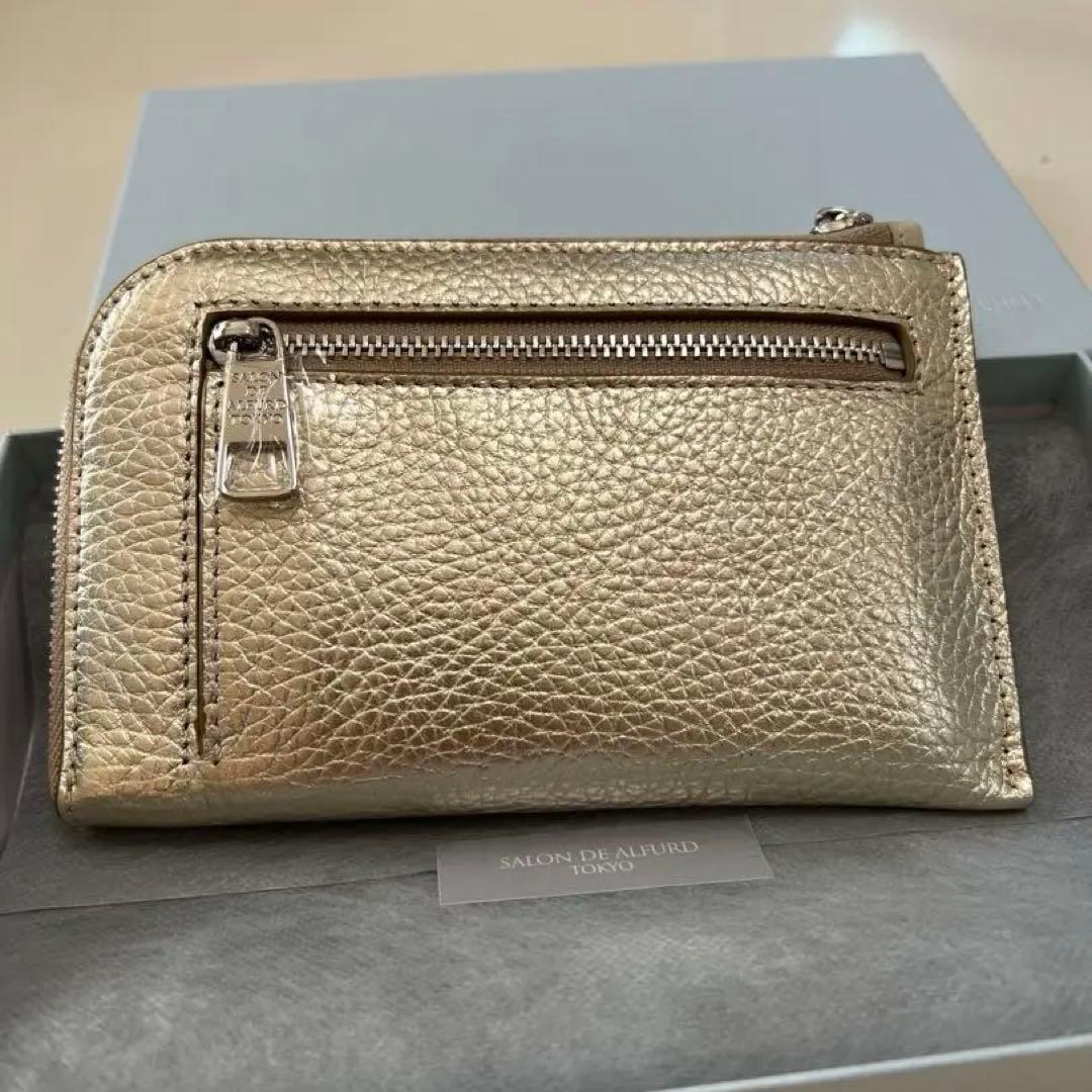 【新品未使用】サロンドアルファード　ミニ財布　ゴールド