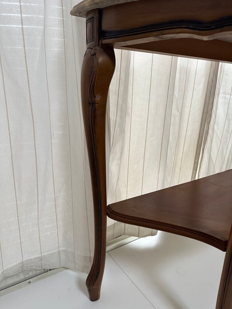 大理石 ロココ調 クラシック 猫脚 コンソールテーブル 電話台 家具