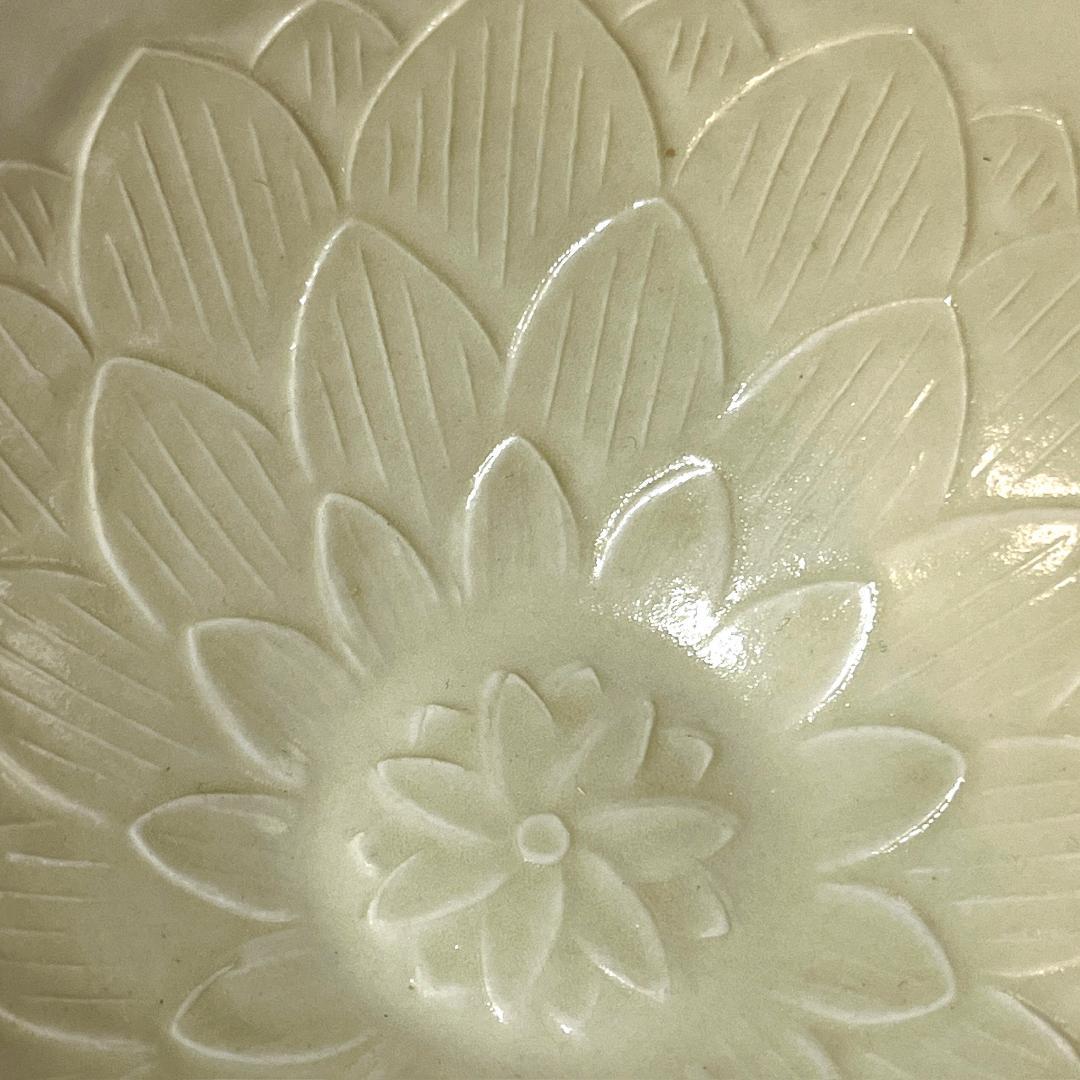 唐物 定窯 白磁 蓮陰刻紋碗 中国美術 古玩 SH12