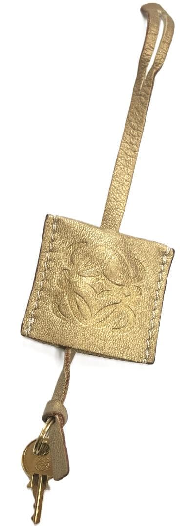 ロエベ カデナ＆キー＆クロシェット 南京錠 ゴールド 中古品 (93085)