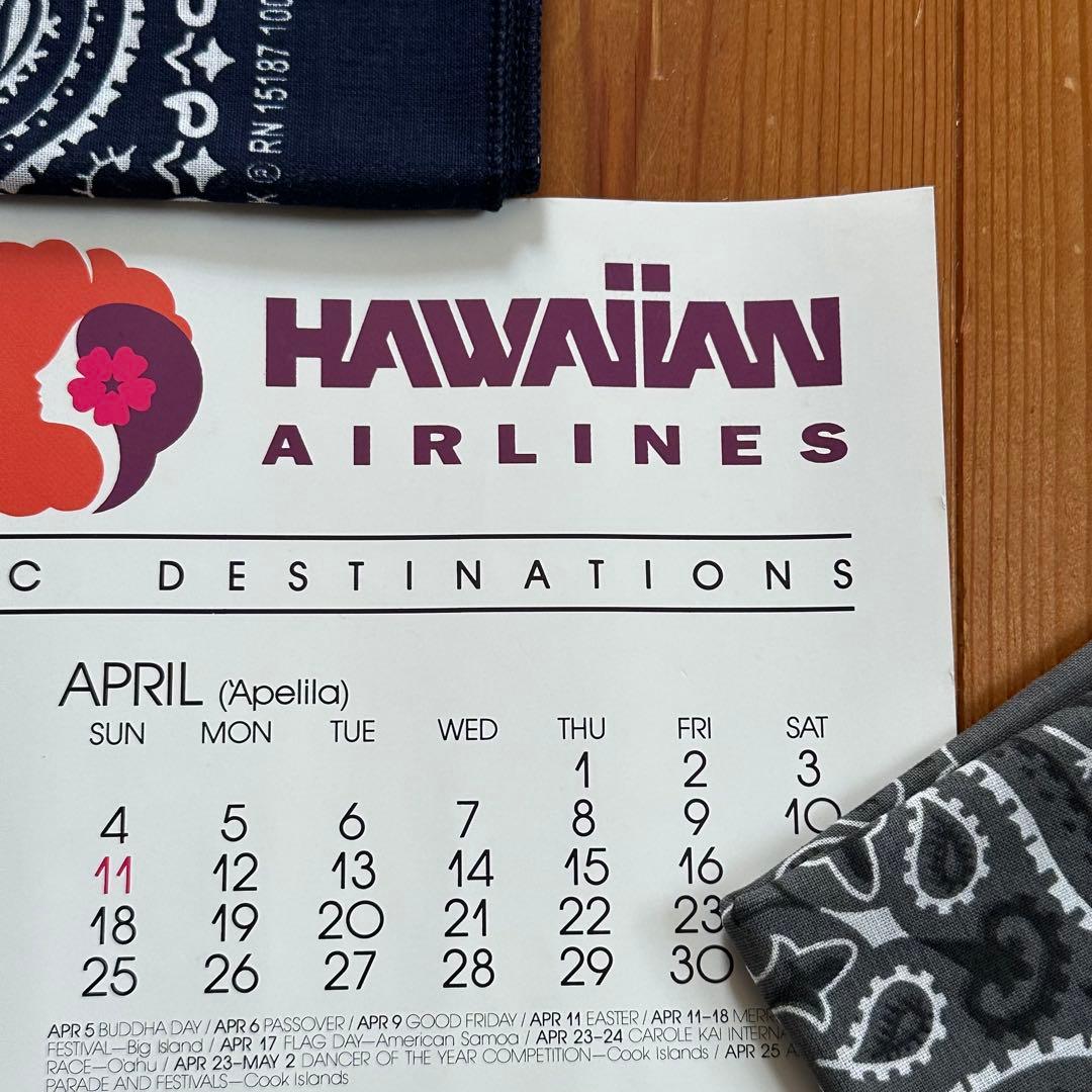 93年旧ロゴHAWAIIAN AIRハワイアン航空オリジナルカレンダーポスター1