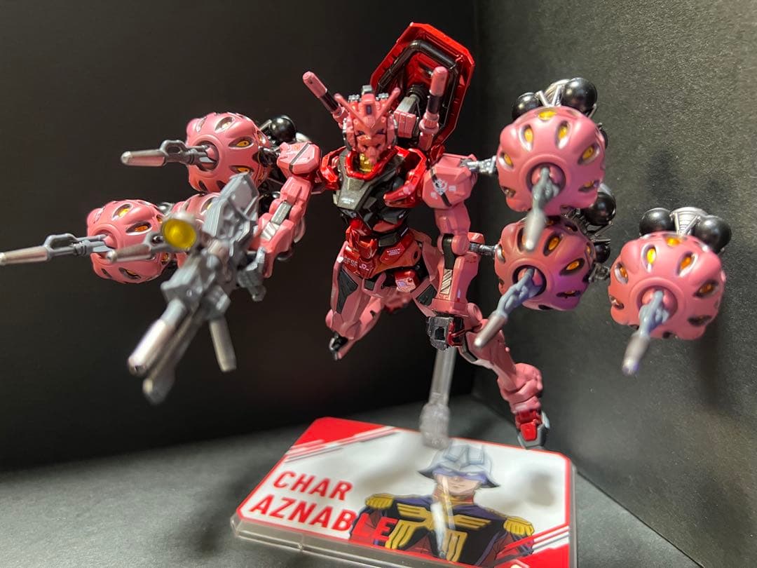 2機セット　HG 赤いガンダム(ビット6基)白いガンダム全塗装 完成品