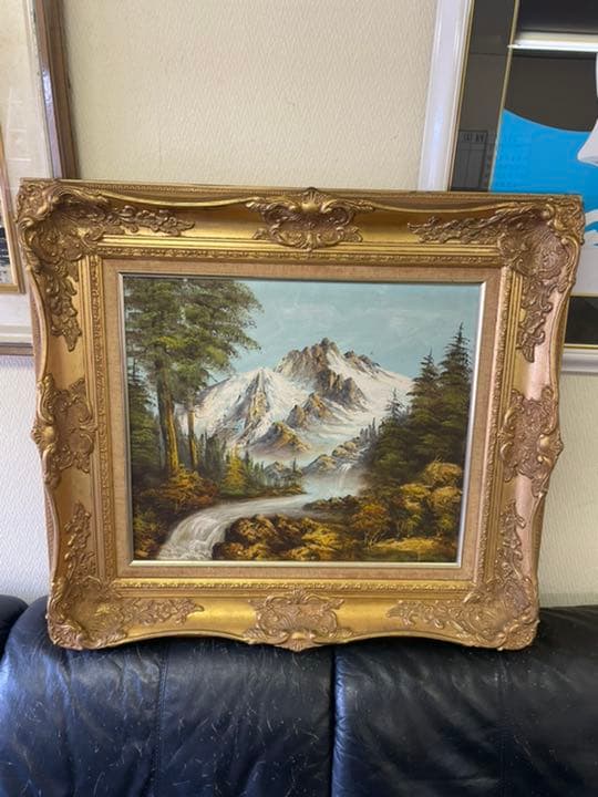 油画　額付き　掘り出し物　美術品
