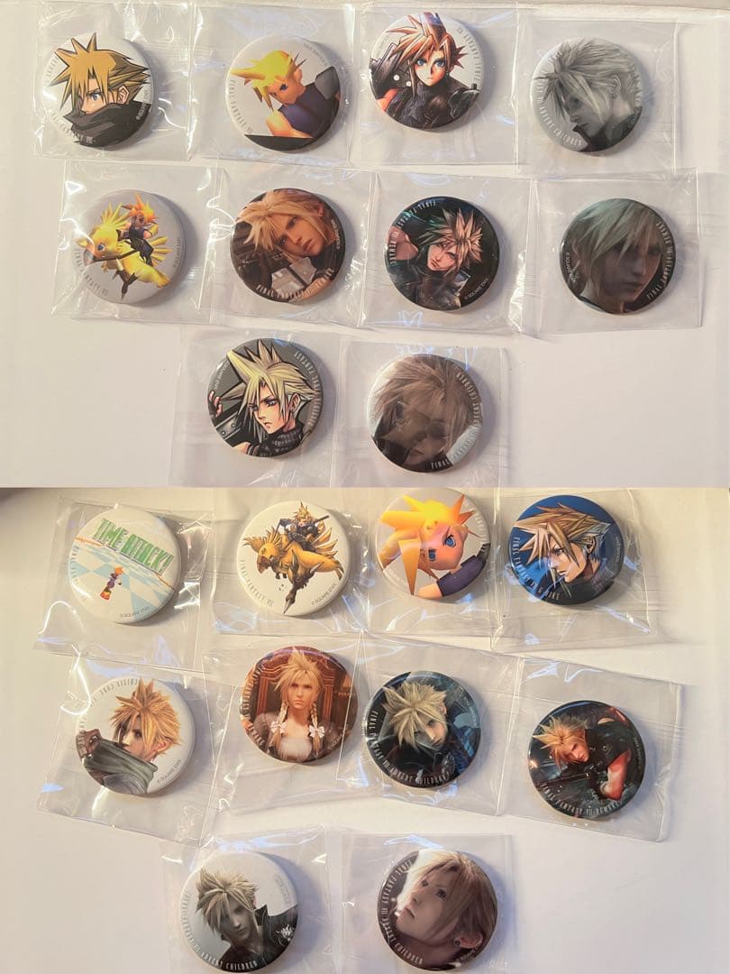 ファイナルファンタジー７クラウド　コレクション　缶バッジ　vol.1 vol.2
