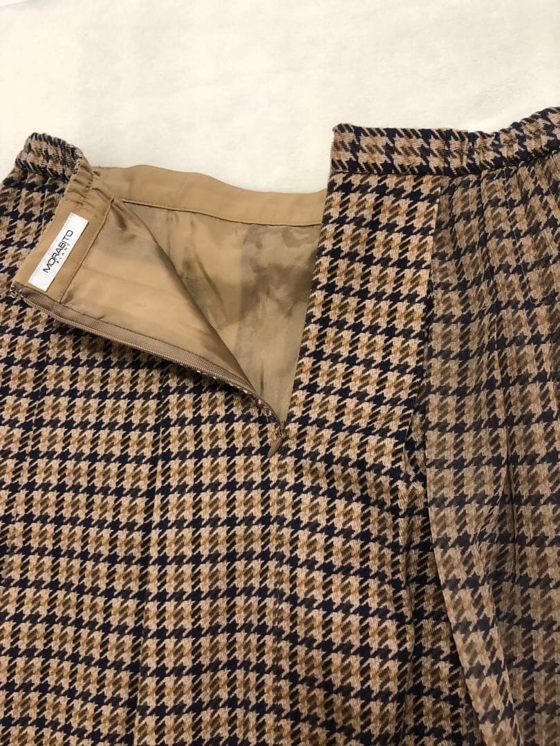 モラビトブラン　チェック　フレアスカート