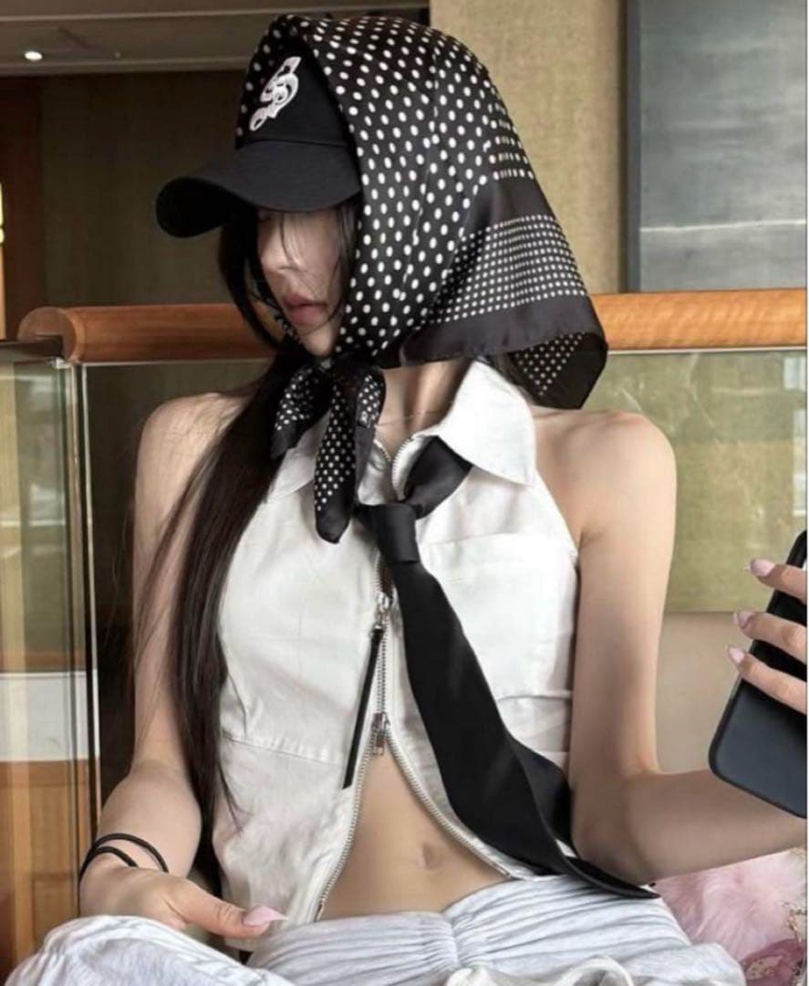 トップス THEREDTHREAD S tie shirt cropped