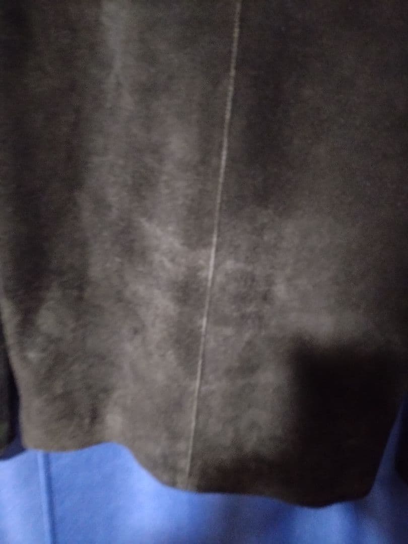 y'2 leather　シングルライダース　ステアスエード　オリーブ