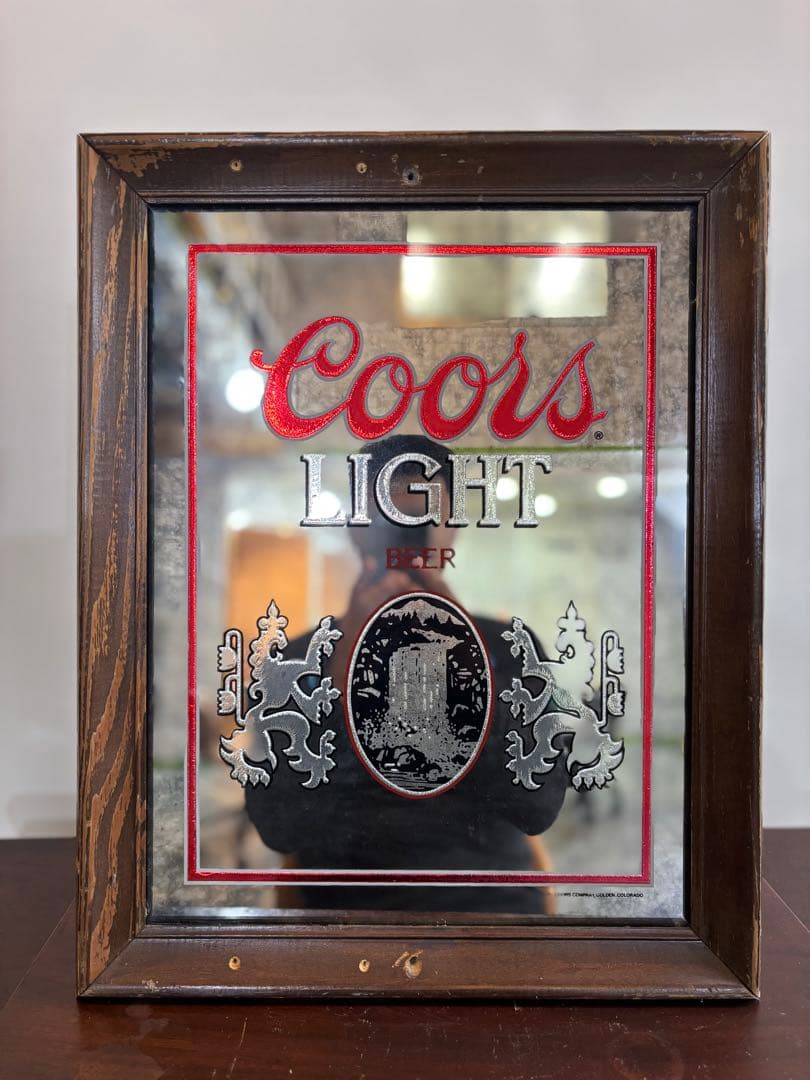 Coors Light クアーズ パブミラー　昭和レトロ　アメリカ雑貨1980年