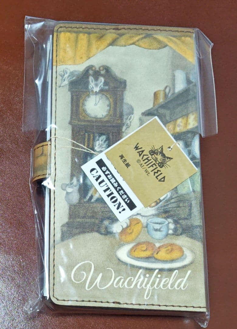 【新品】わちふぃーるど　ダヤン　ブック型レザースマホカバー　受注生産　ベーグル