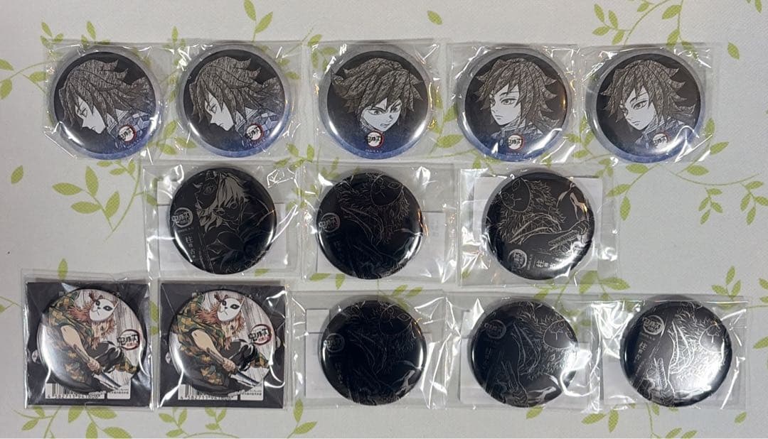鬼滅の刃 全集中展 柱稽古編 ダイニング 缶バッジ 冨岡義勇 錆兎 炭治郎グッズ
