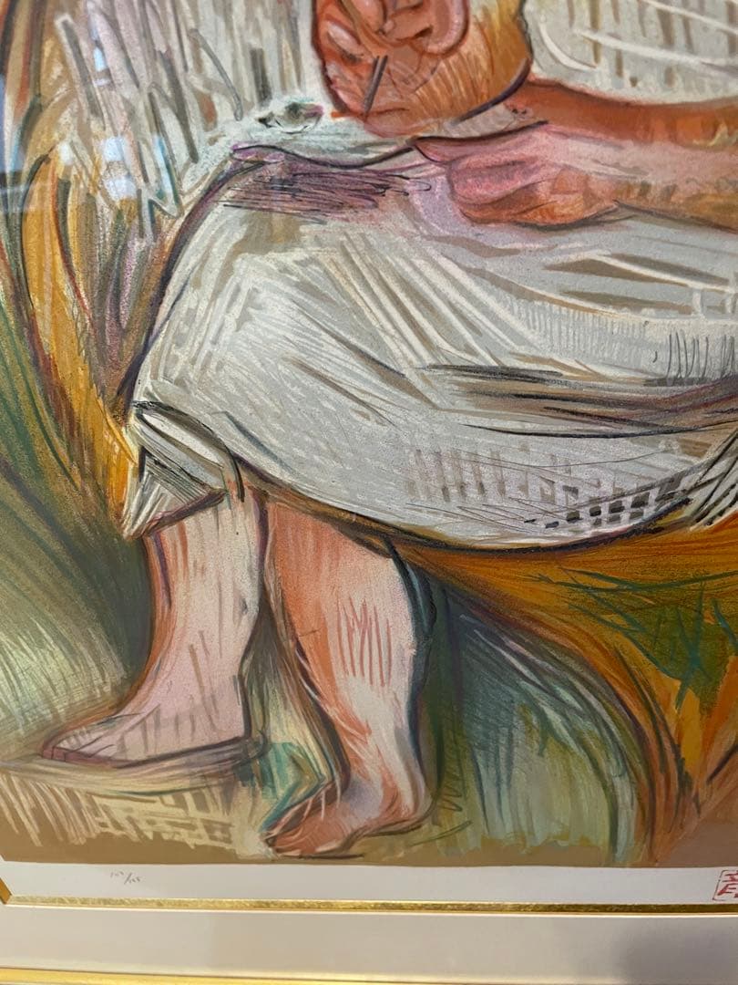 【送料込】梅原龍三郎 大判リトグラフ 裸婦 限定102/125部