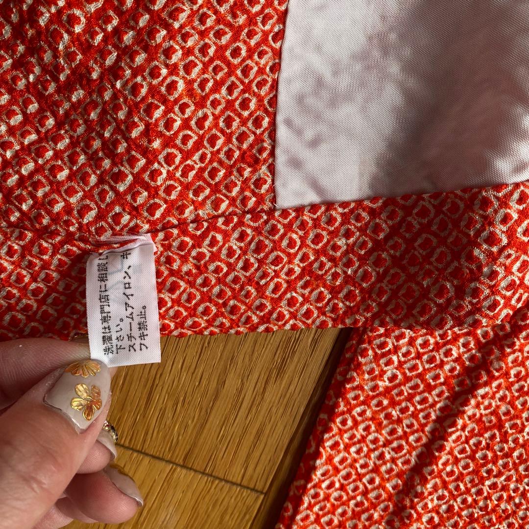 七五三　3歳　絞り　刺繍着物