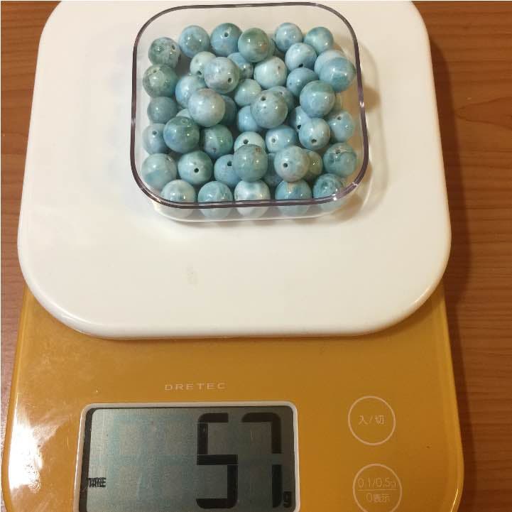 ラリマー❤️10mmビーズ❤️アウトレット！！57グラム48粒