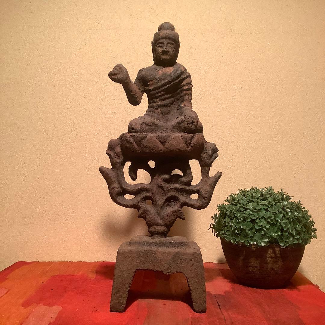 朝鮮・高麗仏「釋迦摩尼像古鉄仏」朝鮮三国・高句麗・百済・新羅・古鉄発掘仏