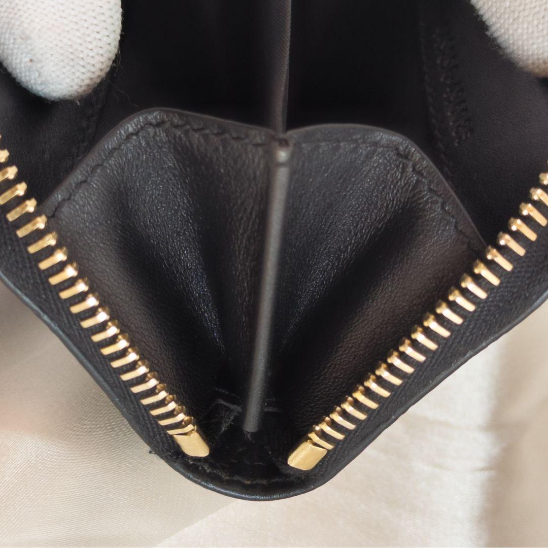 【未使用級】 グッチ ラウンドファスナー マイクロシマ ケース ブラック