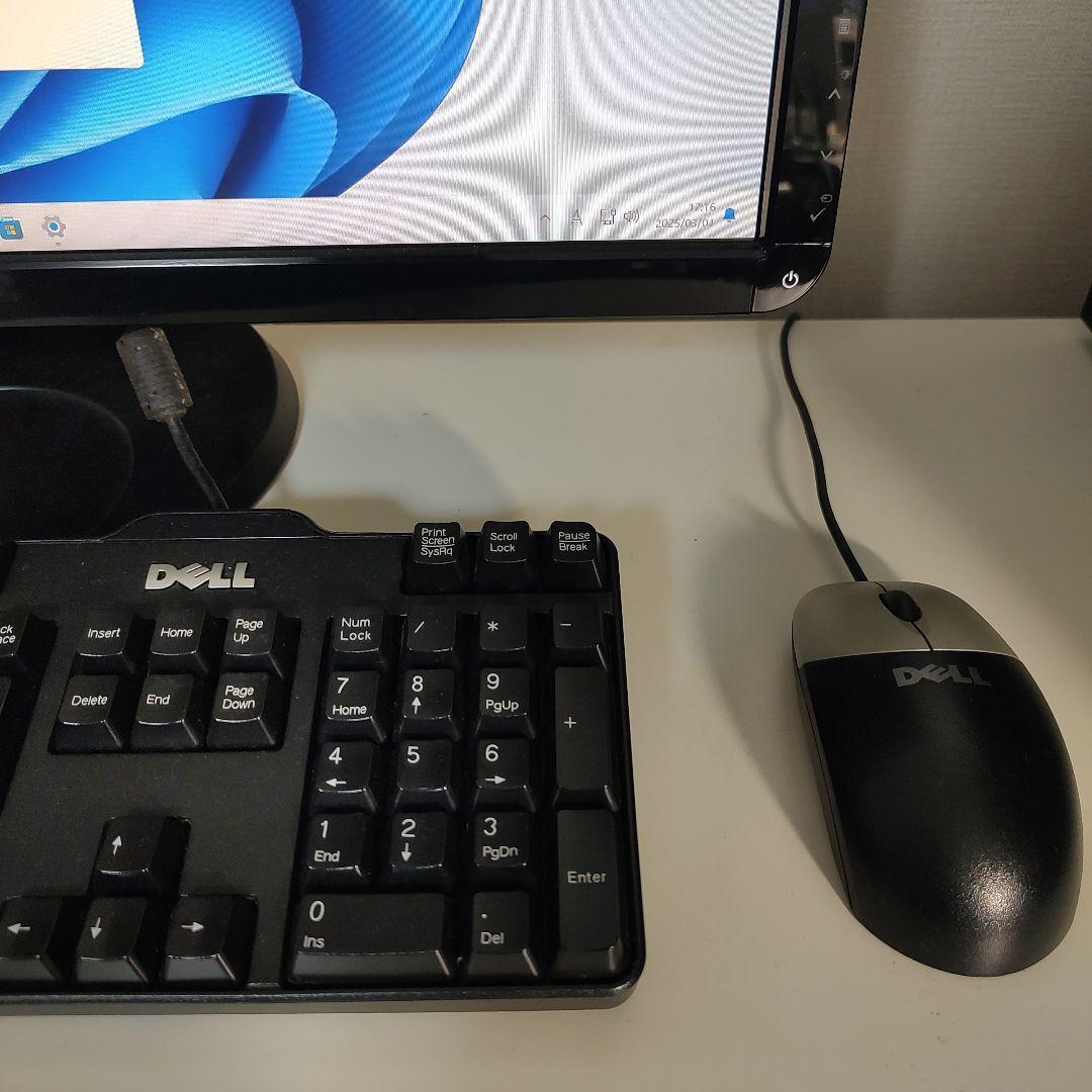 完動 Dell PC Core i5 & 24型モニター無線マウス付！