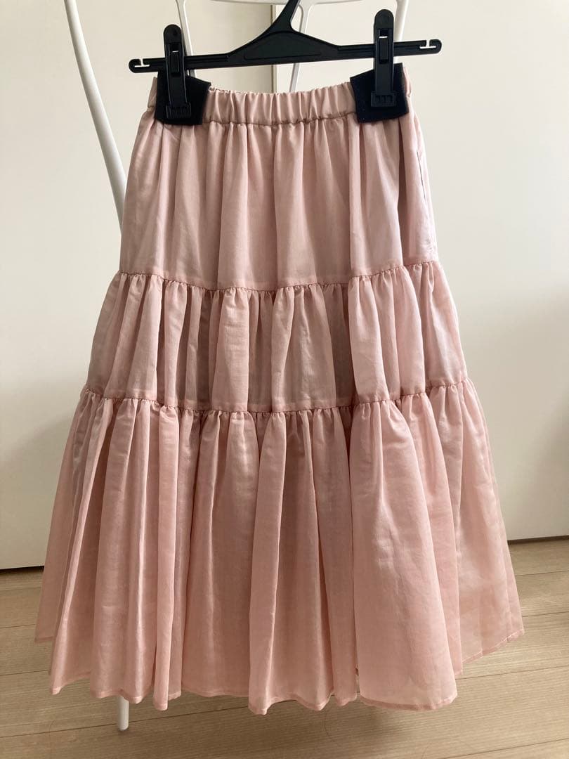 SEVENTEN　シアーティアードスカート(ピンク)XS　新品タグ付き