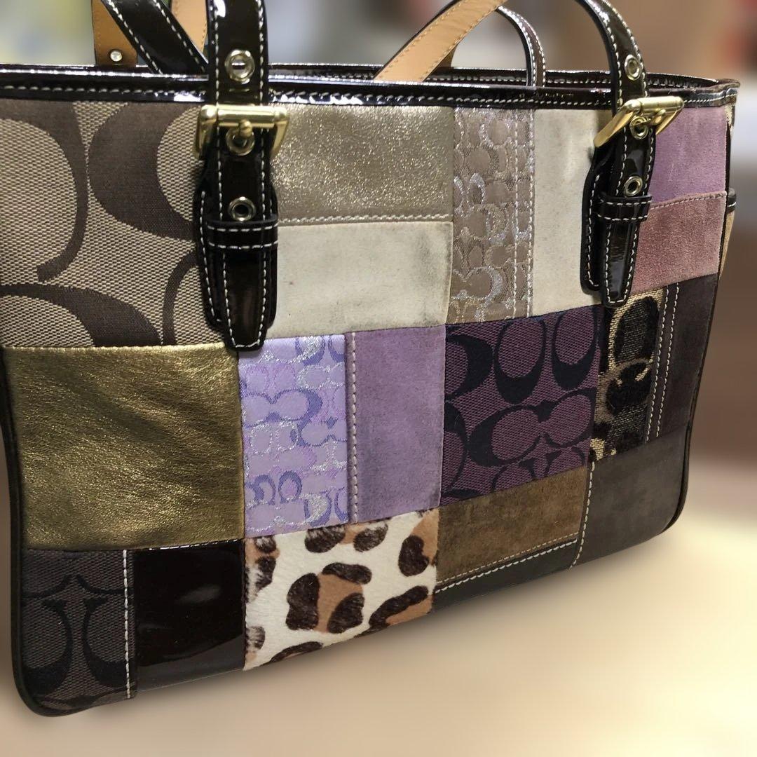 Coach パッチワークトートバッグ