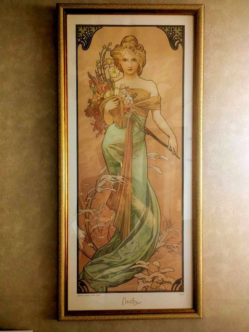 Alphonse Mucha 額縁入りリトグラフ ミッシャ財団監修版