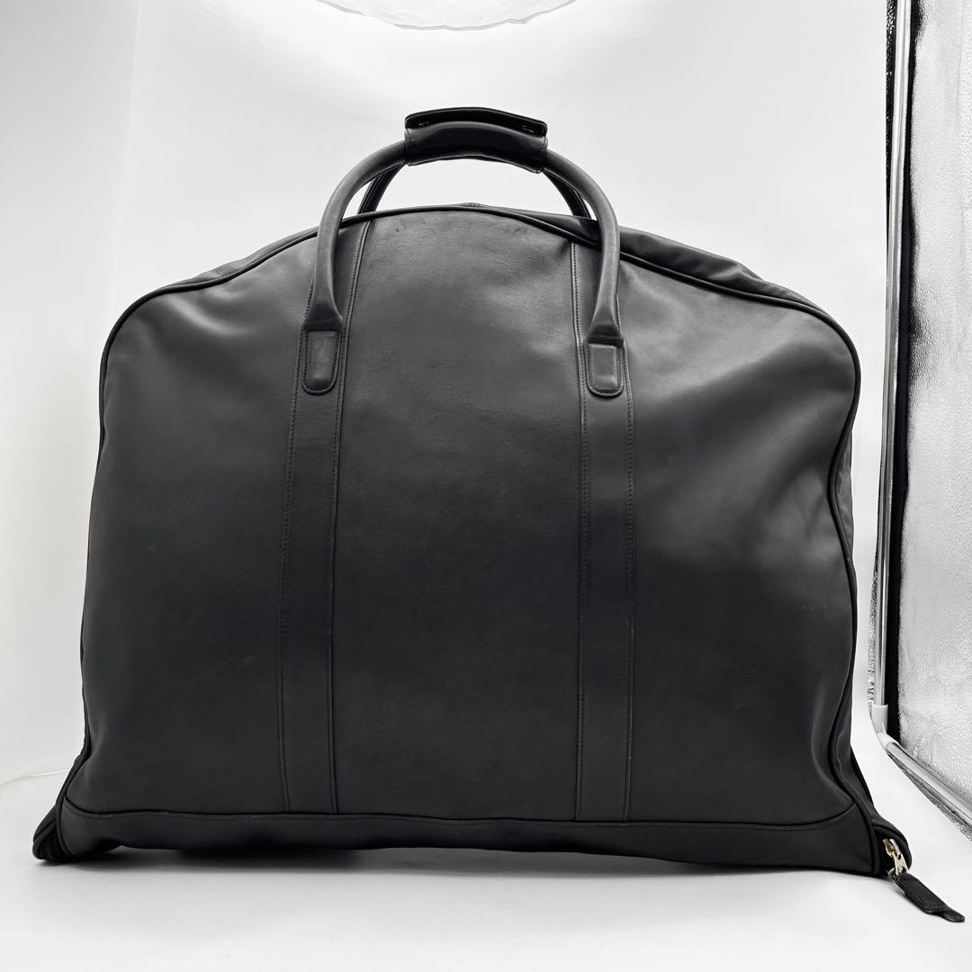 希少◎　コーチ　ガーメントバッグ　スーツケース　スーツカバー　レザー　黒　大容量