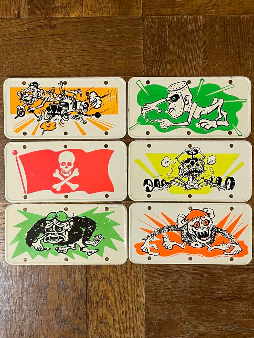 60年代　ビンテージ　モンスター　ライセンスプレート　6枚　hot rod